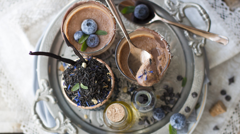 chocolate mousse earl grey tea leaves