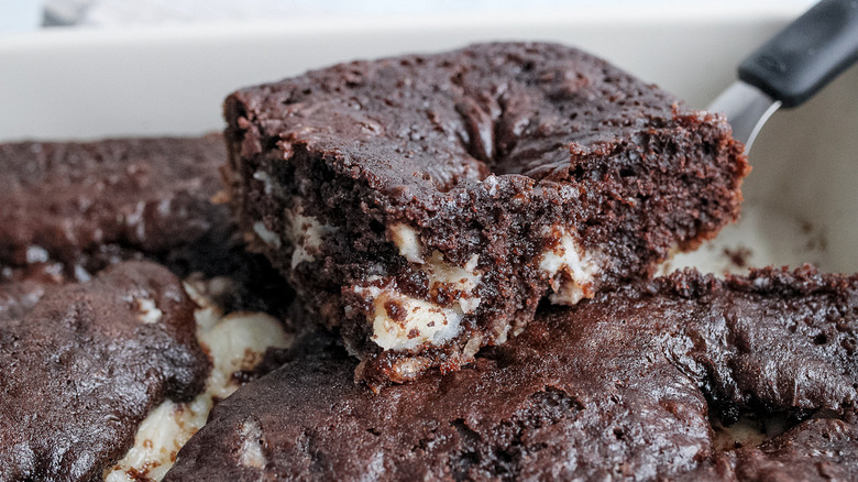 slice of chocolate earthquake cake