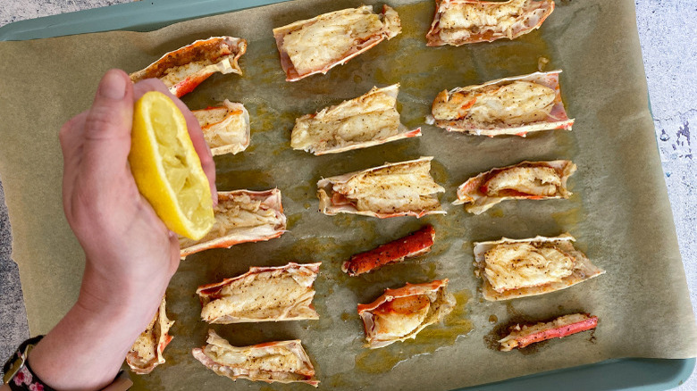 Easiest Oven Baked Crab Legs done