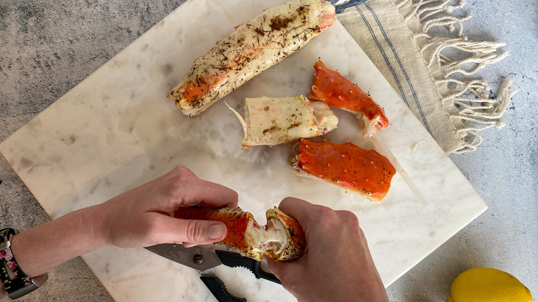 Easiest Oven Baked Crab Legs on a pan