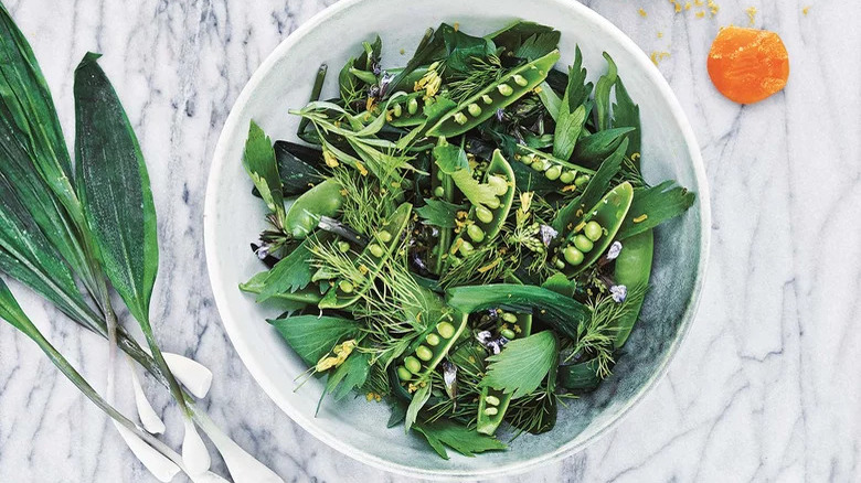 Simple Spring Salad with Ramps and Herbs