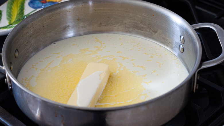 melting the butter