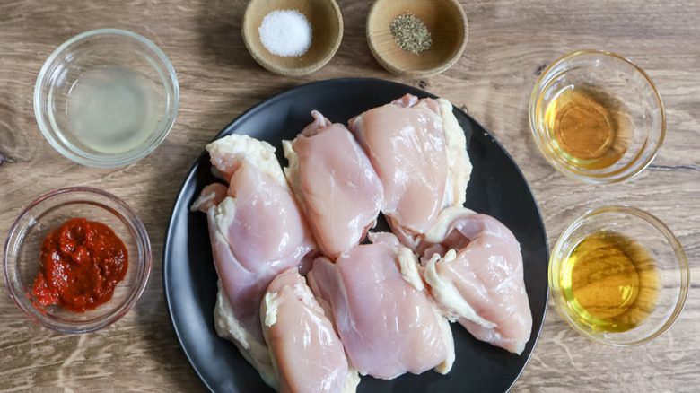 ingredients for harissa chicken