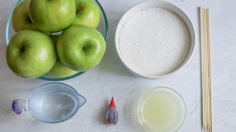 ingredients for candy apples