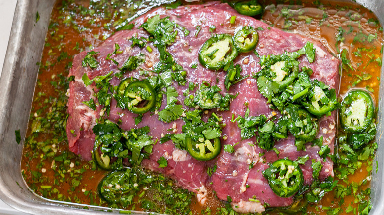 steak in jalapeno cilantro marinade