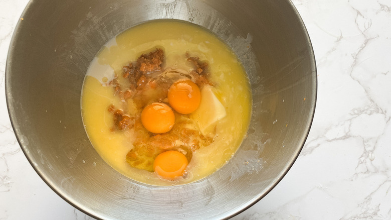 easy carrot soufflé batter mixture