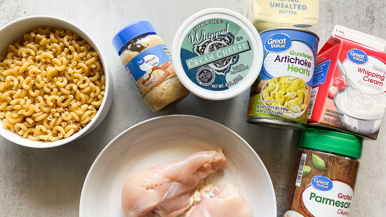 easy chicken artichoke pasta ingredients