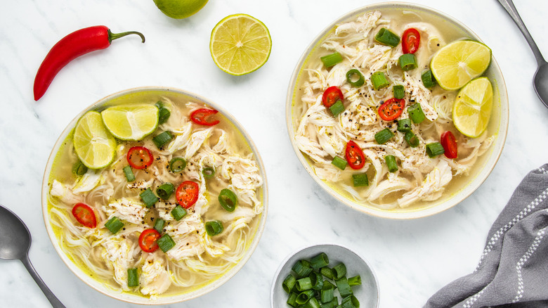 two bowls of pho