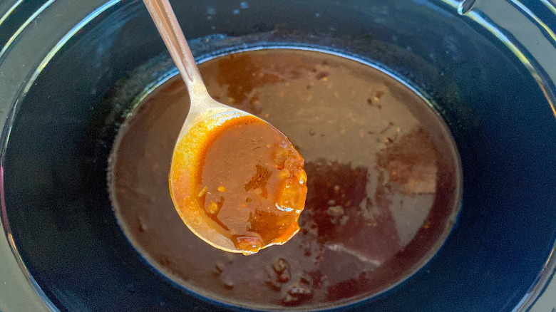 sauce in crockpot 