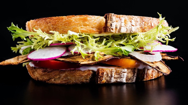 Vegan BLT with radishes