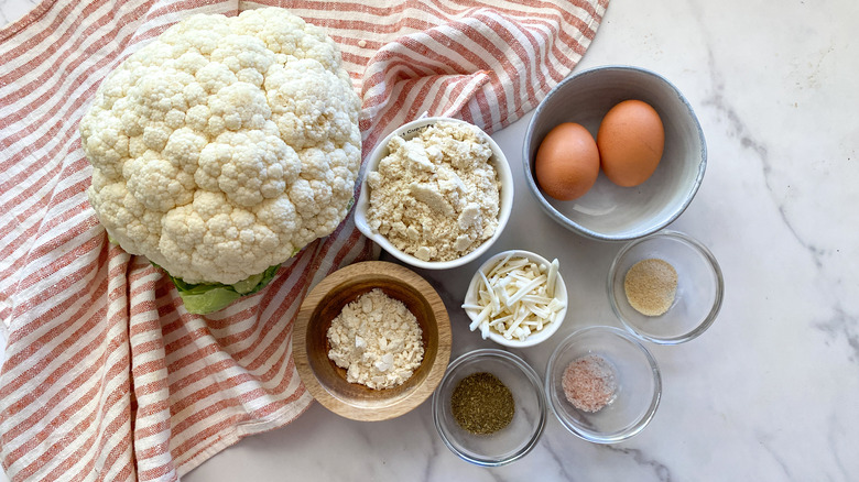 ingredients for gluten free cauliflower pizza