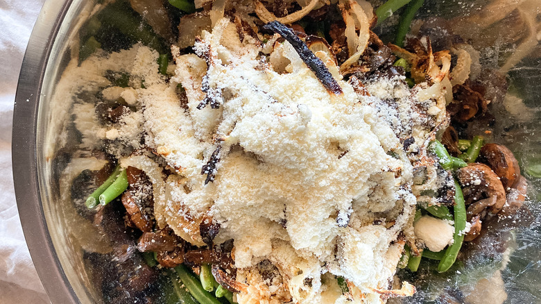 green bean casserole in bowl