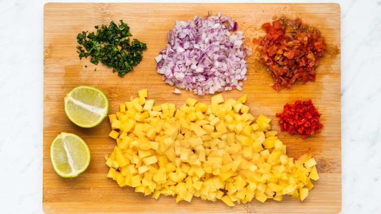 ingredients on cutting board 