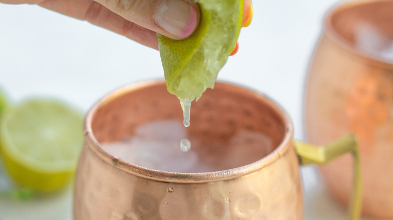 lime over copper mug 