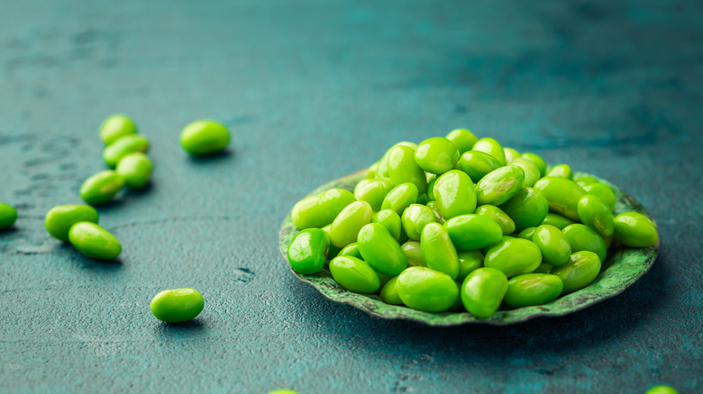 Edamame on small plate