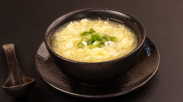 Bowl of egg drop soup