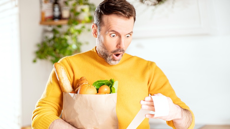 grocery shopper shocked by prices