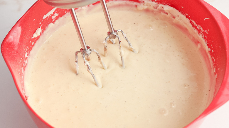 cheesecake batter in bowl