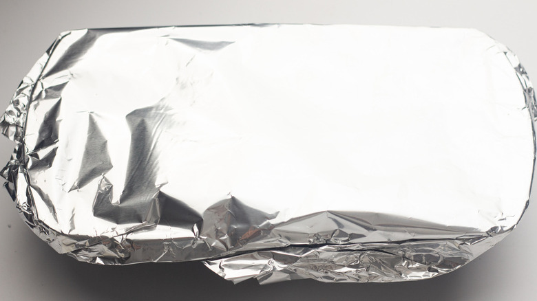 foil-wrapped loaf pan