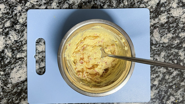 egg yolk filling in bowl