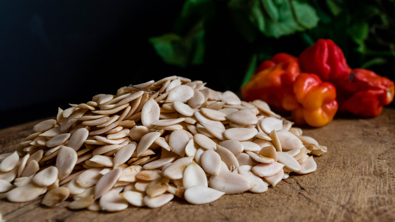 Egusi seeds in a pile