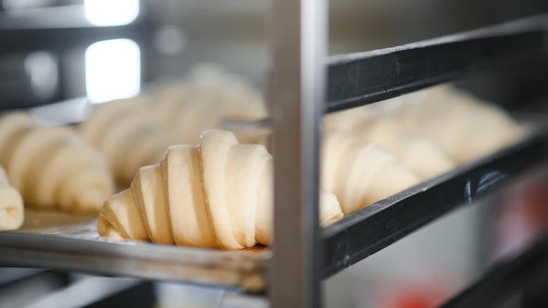 croissants on baking sheet