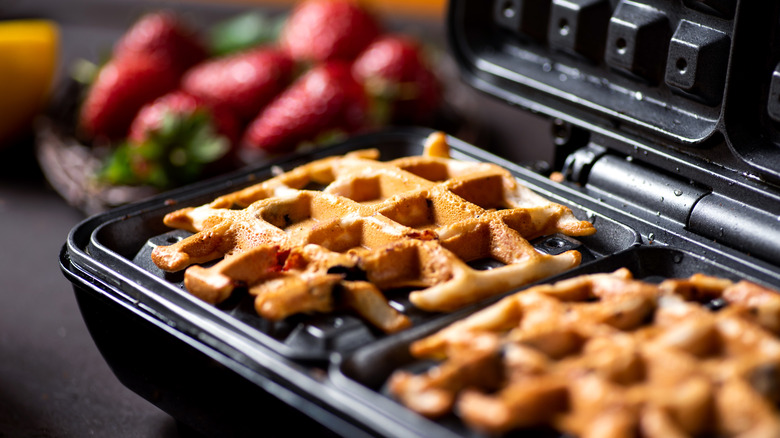 Waffles in waffle maker