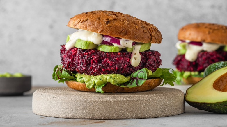 Beetroot veggie burger