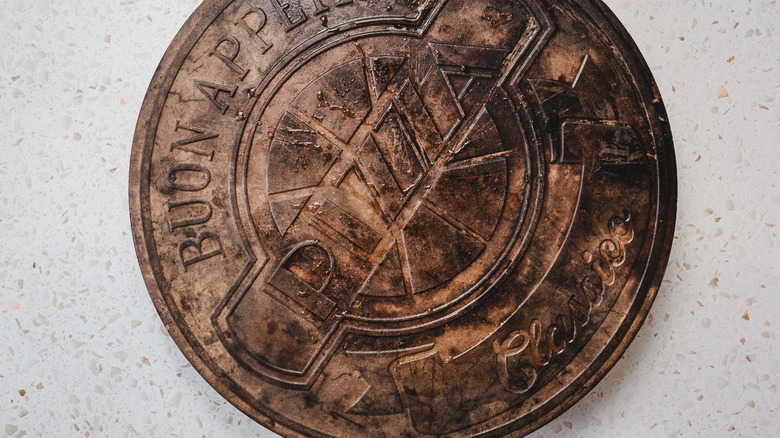 Preheated pizza stone