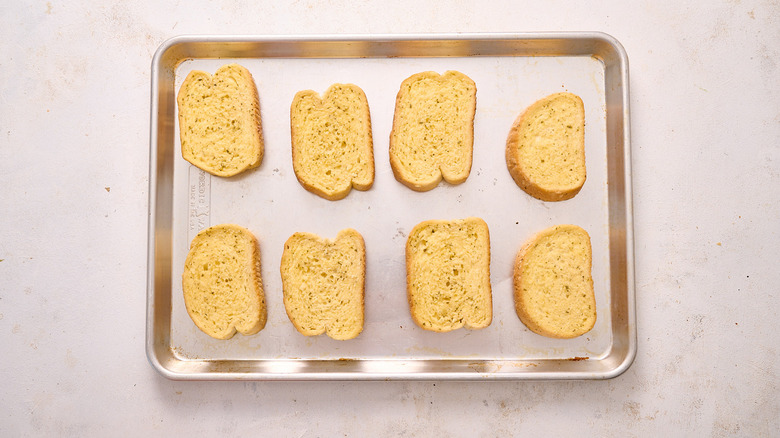 texas toast on sheet tray