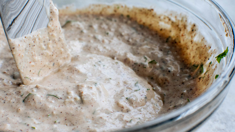 creamy sauce in bowl