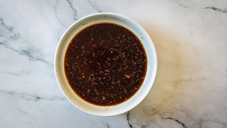 Marinade in bowl