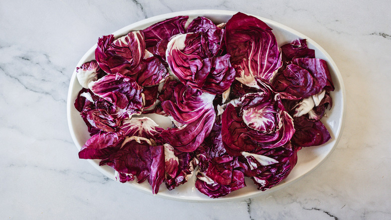 Radicchio on plate