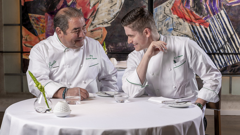 Emeril and EJ Lagasse laughing