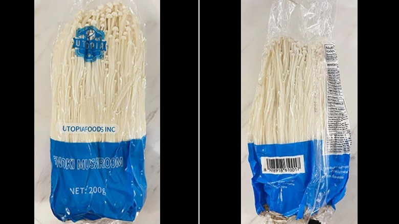 Utopia Foods' recalled enoki mushrooms