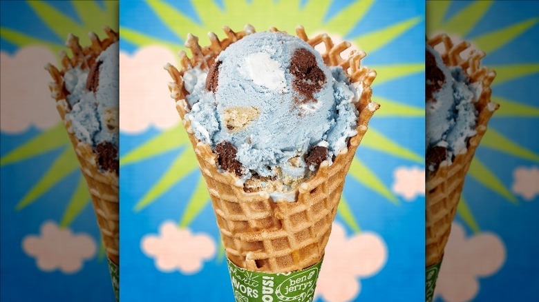 Marshmallow Sky ice cream cone