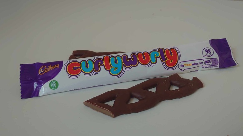 segment of Curly Wurly bar