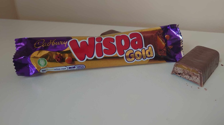 Wispa Gold bar on table