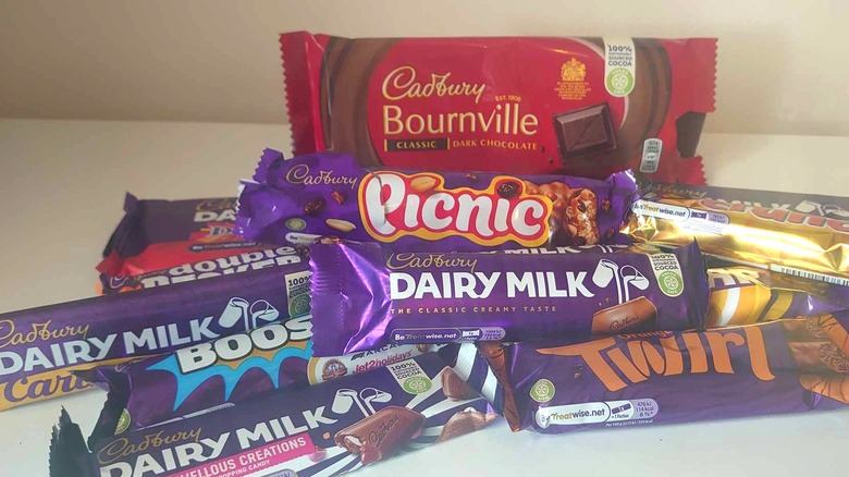 collection of Cadbury chocolate bars