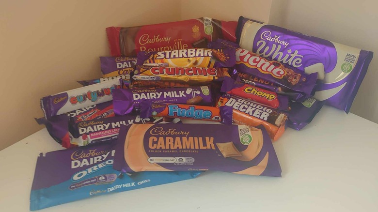 selection of Cadbury chocolate bars