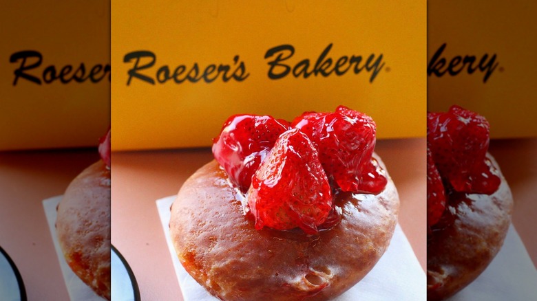 Roeser's Bakery donut with berries