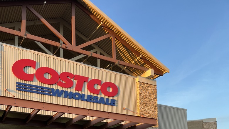 Costco sign at sunset