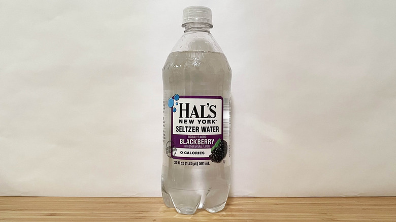 Bottle of Hal's blackberry seltzer