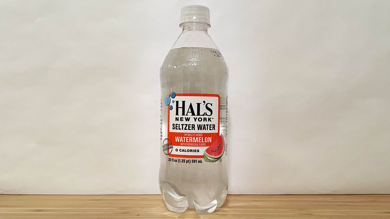 Bottle of Hal's watermelon seltzer