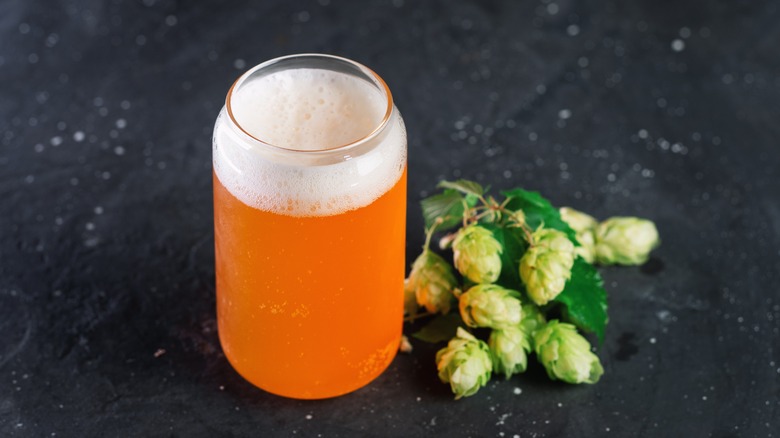 Sour IPA and hop shrub