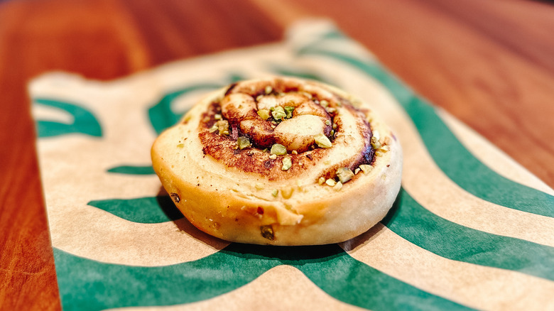 Starbucks chocolate pistachio swirl pastry