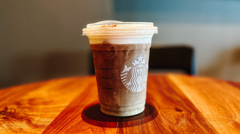 Starbucks iced drink on table