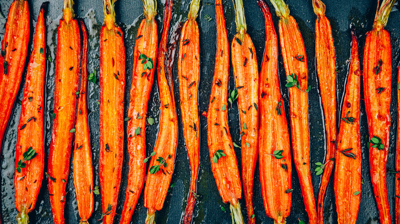 Air-fried carrots