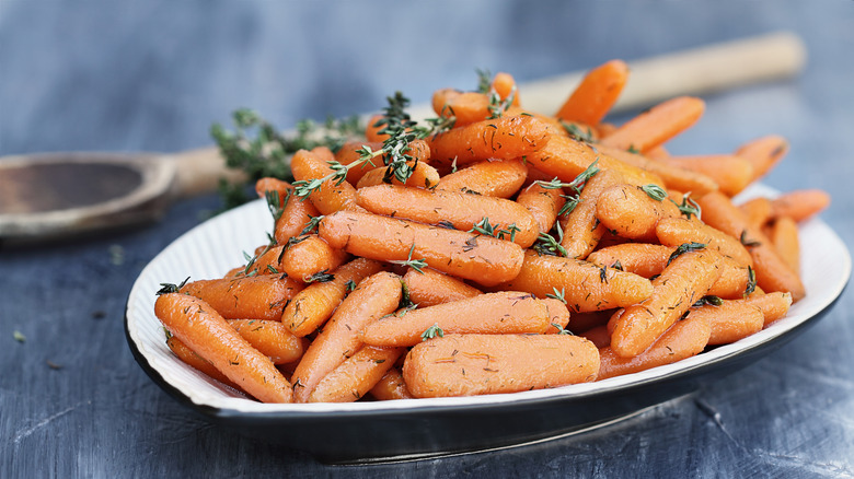 Braised carrot platter