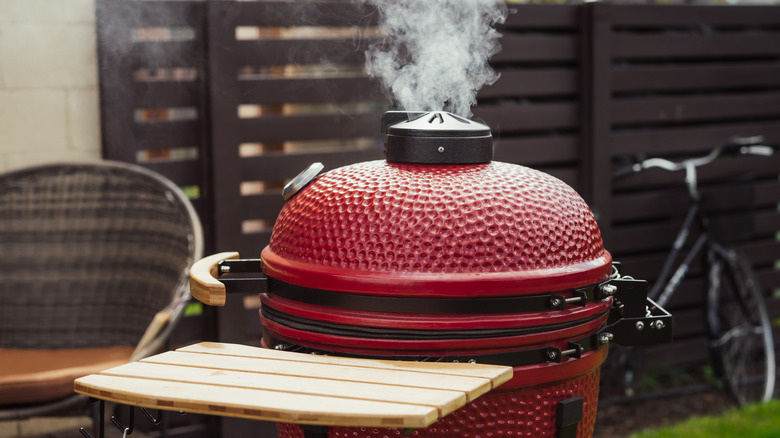 Smoke coming from smoker